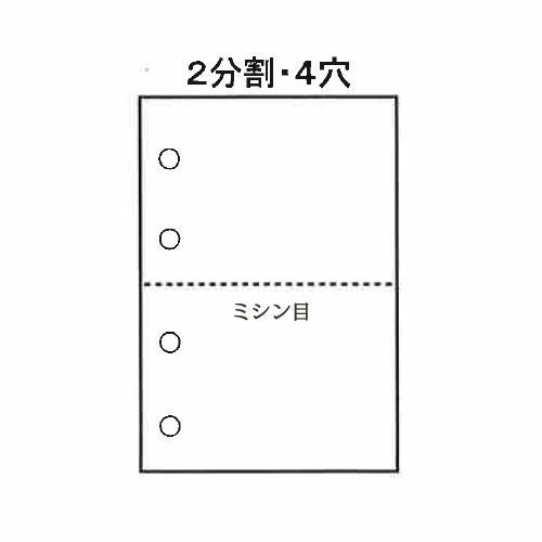 伝票用紙 A4 2分割4穴 2500枚 【通販|ペーパーアンドグッズ】最短即日出荷