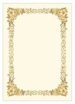 洋柄賞状用紙 A4判 縦横兼用 10枚×5冊