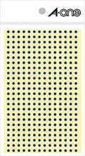 a-one カラーラベル 3mm丸 青 4シートx336面（1344片） 07682