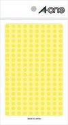 a-one カラーラベル 5mm丸 黄 9シートx200面（1800片） 07064
