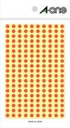 a-one カラーラベル 5mm丸 橙 9シートx200面（1800片） 07065