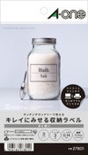 a-one キレイにみせる収納ラベル　水に強い　透明フィルム　ノーカット　3シート 27801