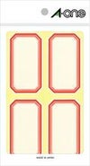 a-one セルフ角ペーパー 中 赤 18シートx4面（72片） 05004