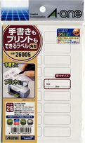 a-one 手書きもプリントもできるラベル 角型18面 33mmx12mm 12シート