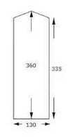 木目レーザープリンタ用紙 中口 山型 360mm×130mm 200枚