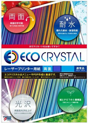 20cm超え レーザークリスタル レーザープリンター用耐水紙 エコクリスタル 230g/m2 A3 250枚入 TWD