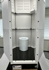 災害用備蓄トイレ「ほぼ紙トイレ」本体 内部（紙トイレタイプの仮設トイレ）