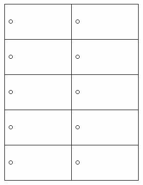 絵符10分割ミシン目10穴