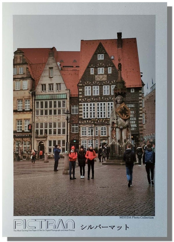 インクジェット用フォトアート写真用紙ピクトランシルバーマット印刷イメージ画像