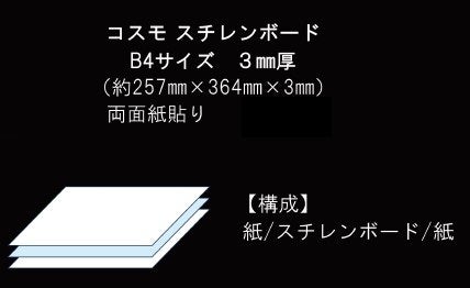 紙貼りスチレンボード白B4サイズ