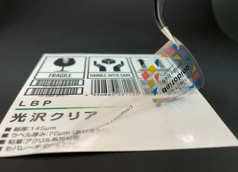 光沢クリアフィルムラベル商品画像
